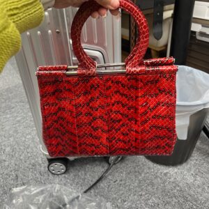 Christian Louboutin Paloma Snake-Effect Leather Bag